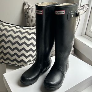 Black Ladies 7 Hunter Original Tall Boots - only worn 2-3x